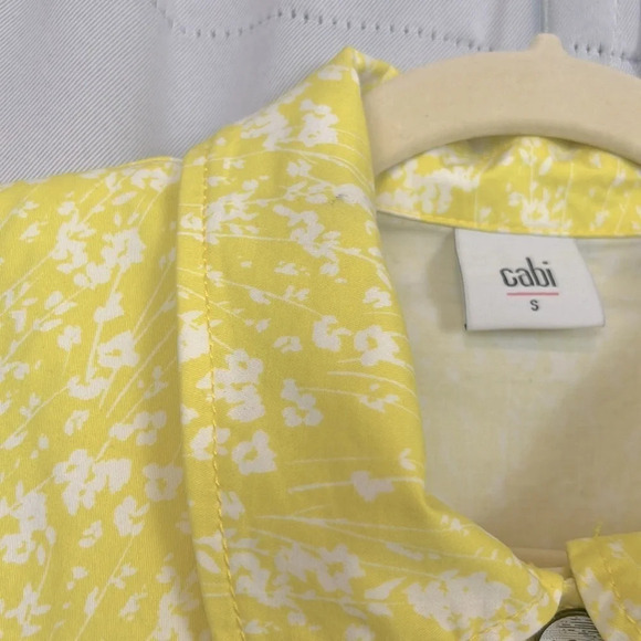 Cabi Women’s Yellow & White Button Up Jacket Size Small - Picture 6 of 6